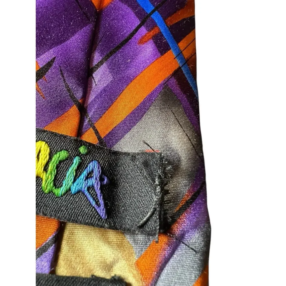 J. GARCIA Men's 100%‎ Silk Tie ~ Orange ~ Alligator Works ~ Collection #66